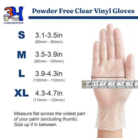 Large Clear Disposable Vinyl Glove