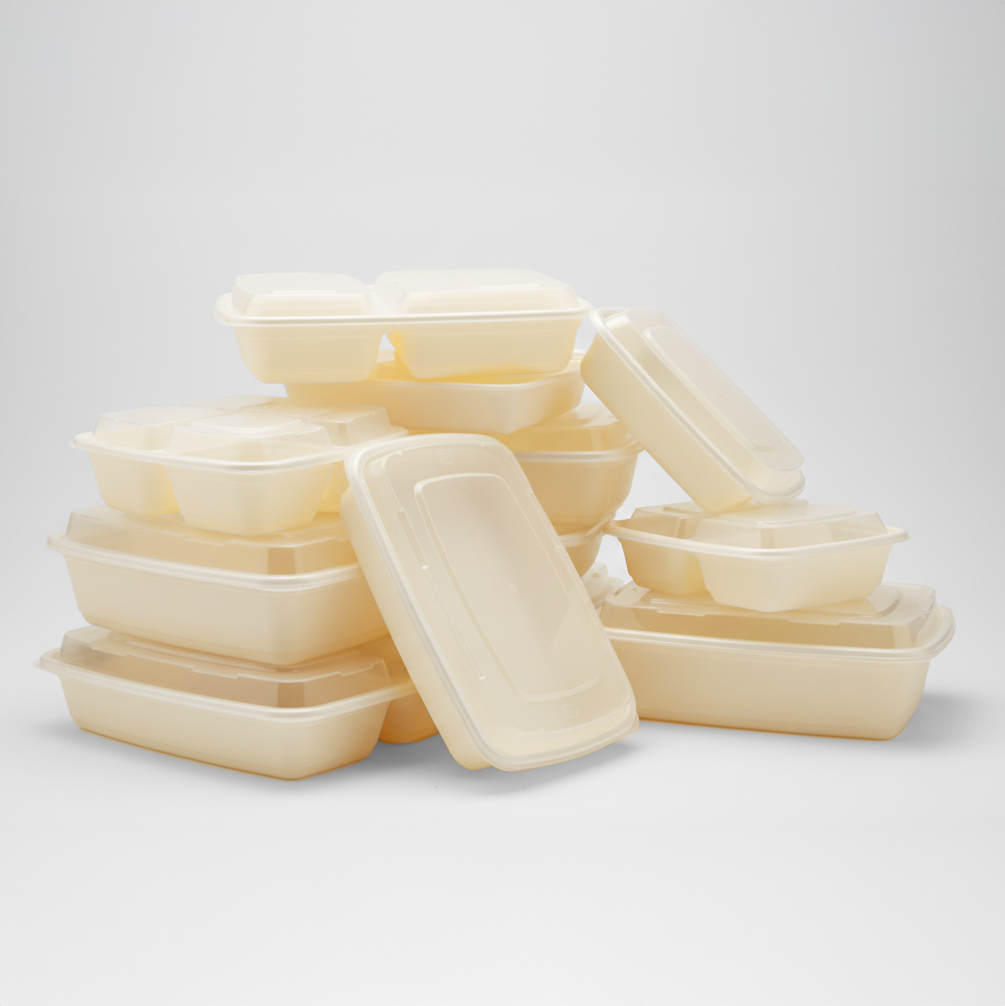Meal Prep Containers - Translucent Natural Beige