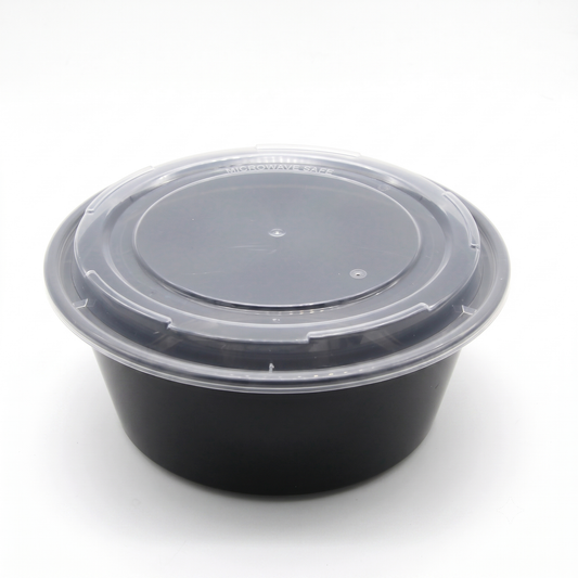85oz Meal Prep Bowl with Lids (90 Sets, 180Pcs), Heavy Duty Microwavable PP Round Container, Noodle Bowl