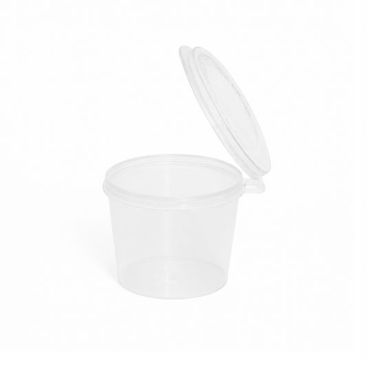 Clear PP Portion Cup with Hinged Lid – 1.5 OZ